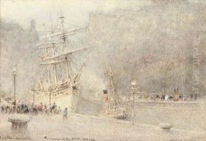 The Arrival Of The West Indian, Clifton, Bristol by Albert Goodwin