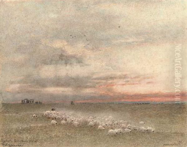 Sunset, Salisbury Plain, Stonehenge - view 1