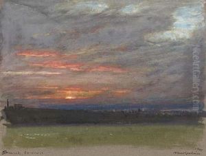 Sunset, Edinburgh by Albert Goodwin