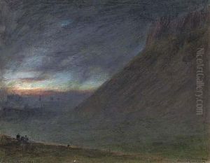 Edinburgh And Salisbury Crags At Sunset