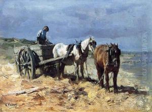 A Team and Pull-cart by Anton Mauve