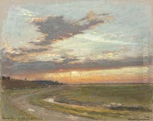 Sunset, Near Cley, Norfolk by Albert Goodwin