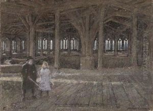 Ecclesiastical History - Chapter House, Wells Cathedral by Albert Goodwin