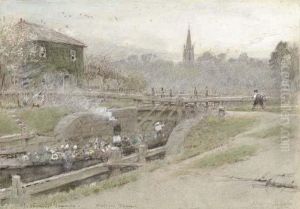 The Steamboat Excursion On The Thames At Marlow