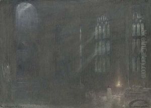 The Knight's Vigil by Albert Goodwin