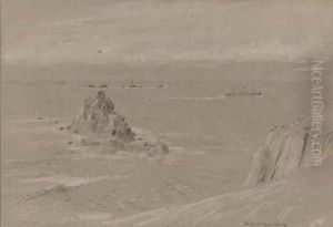 Longships Lighthouse, Lands End by Albert Goodwin