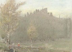 Lewes, Sussex by Albert Goodwin