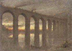 Berwick Bridge, Dawn by Albert Goodwin