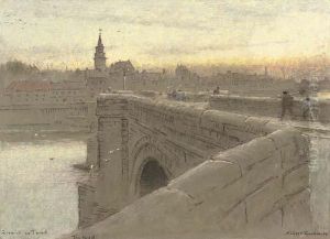 Berwick On Tweed, The Road, Sunset by Albert Goodwin