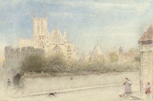 Lincoln Cathedral by Albert Goodwin
