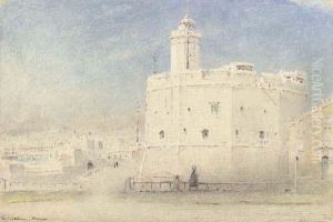 The Lighthouse, Algiers by Albert Goodwin