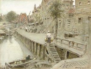 A Canal Scene, Dordrecht, Holland