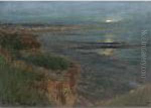 The Rising Moon, Galley Hill Looking Towards St Leonards by Albert Goodwin