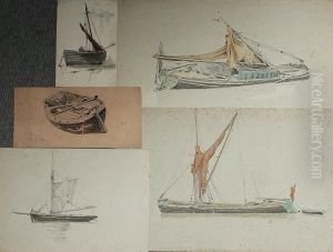 Five Sketches Of Boats
