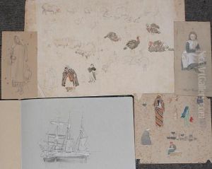 Four Sketchbooks Containing A Quantity Of Sketches