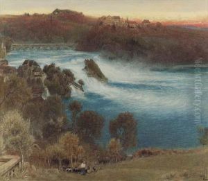 The Falls Of The Rhine At Schaffhausen, Germany by Albert Goodwin