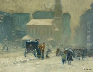 Park Street Church In Winter by Arthur C. Goodwin
