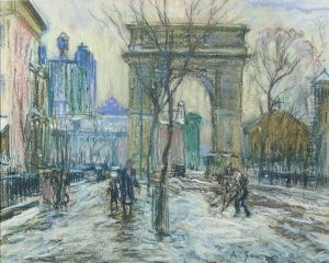 Washington Square In Thesnow by Arthur C. Goodwin