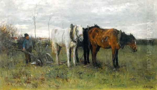 A Girl A Ploughing Farmer - view 1