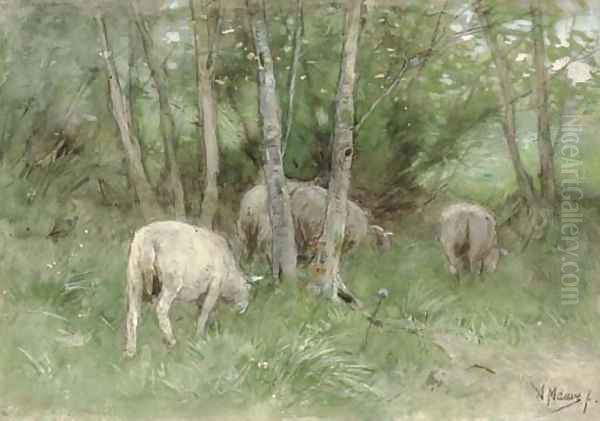 Sheep in a Meadow - view 1