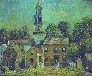 New England Village by Arthur C. Goodwin