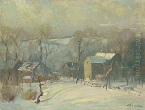 Village In Snow - view 1