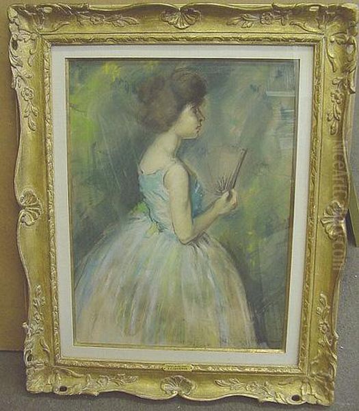 Ballerina With Fan - view 1