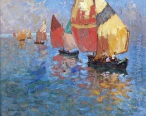 Bateaux A Capri by Konstantin Ivanovich Gorbatov