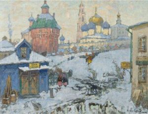 View Of Troitse-sergiyeva Lavra by Konstantin Ivanovich Gorbatov
