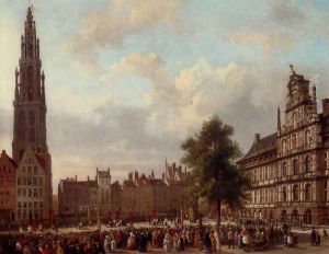 "The Meir", Antwerp by Jean Baptiste van Moer