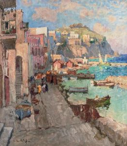 Fishing Village, Capri by Konstantin Ivanovich Gorbatov