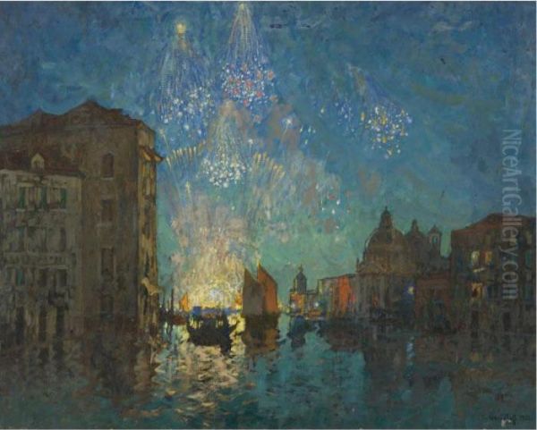 Fireworks, Venice - view 1