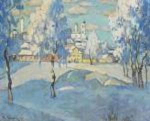 Paysage Enneige by Konstantin Ivanovich Gorbatov