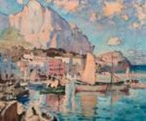 Vue De Capri. by Konstantin Ivanovich Gorbatov