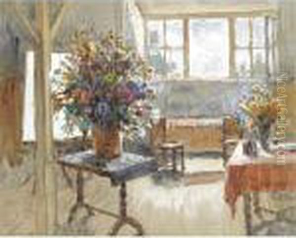 Interior With Bouquet Of Summer Flowers - view 1