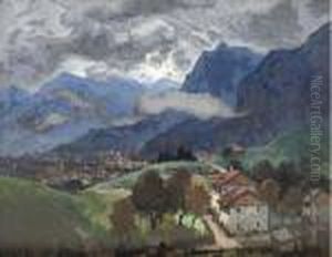 A Mountain Village by Konstantin Ivanovich Gorbatov