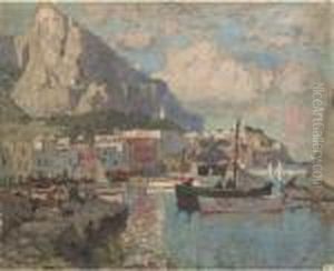 Fishermen In Capri Harbour Fishermen In Capri Harbour