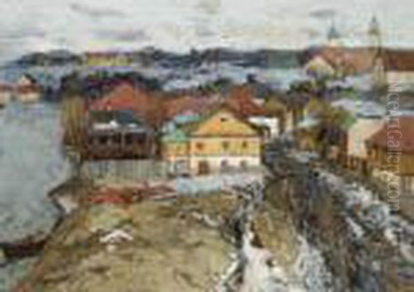 Russian Town In Early Spring - view 1