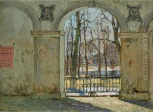 View Onto The Park by Konstantin Ivanovich Gorbatov