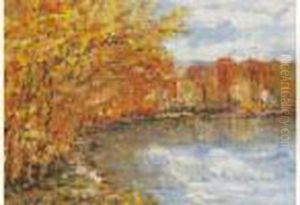 Autumn Lake by Konstantin Ivanovich Gorbatov