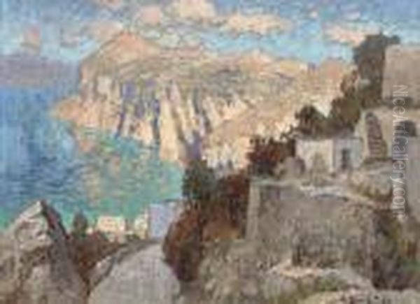 A Road On The Cliff-tops, Capri - view 1