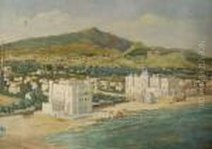 Coastal View Of Dulber Palace by Konstantin Ivanovich Gorbatov