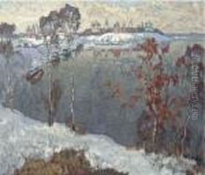 Winterscape by Konstantin Ivanovich Gorbatov