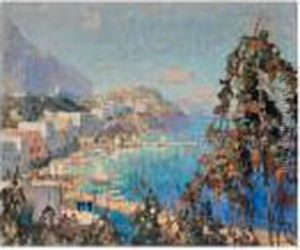 View Of The Bay Of Naples by Konstantin Ivanovich Gorbatov