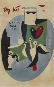 Valentine, With Garden In Sochi Motif by Arshile Gorky