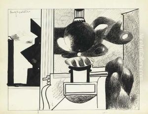 Column With Objects by Arshile Gorky