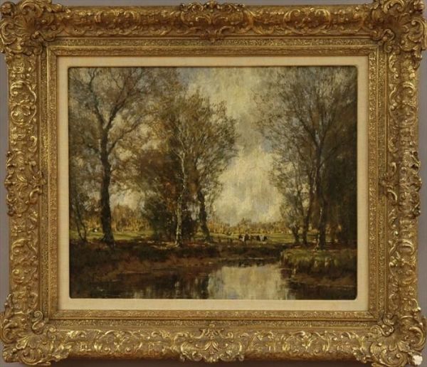 Landscape With Cows And Stream - view 1