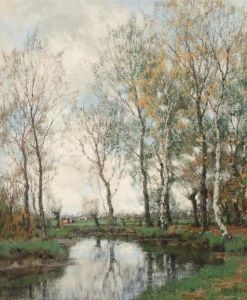 Birches Along The Vordense Beek