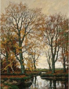 The Vordense Beek In Autumn by Arnold Marc Gorter