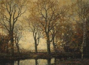 A Tranquil River Scene by Arnold Marc Gorter